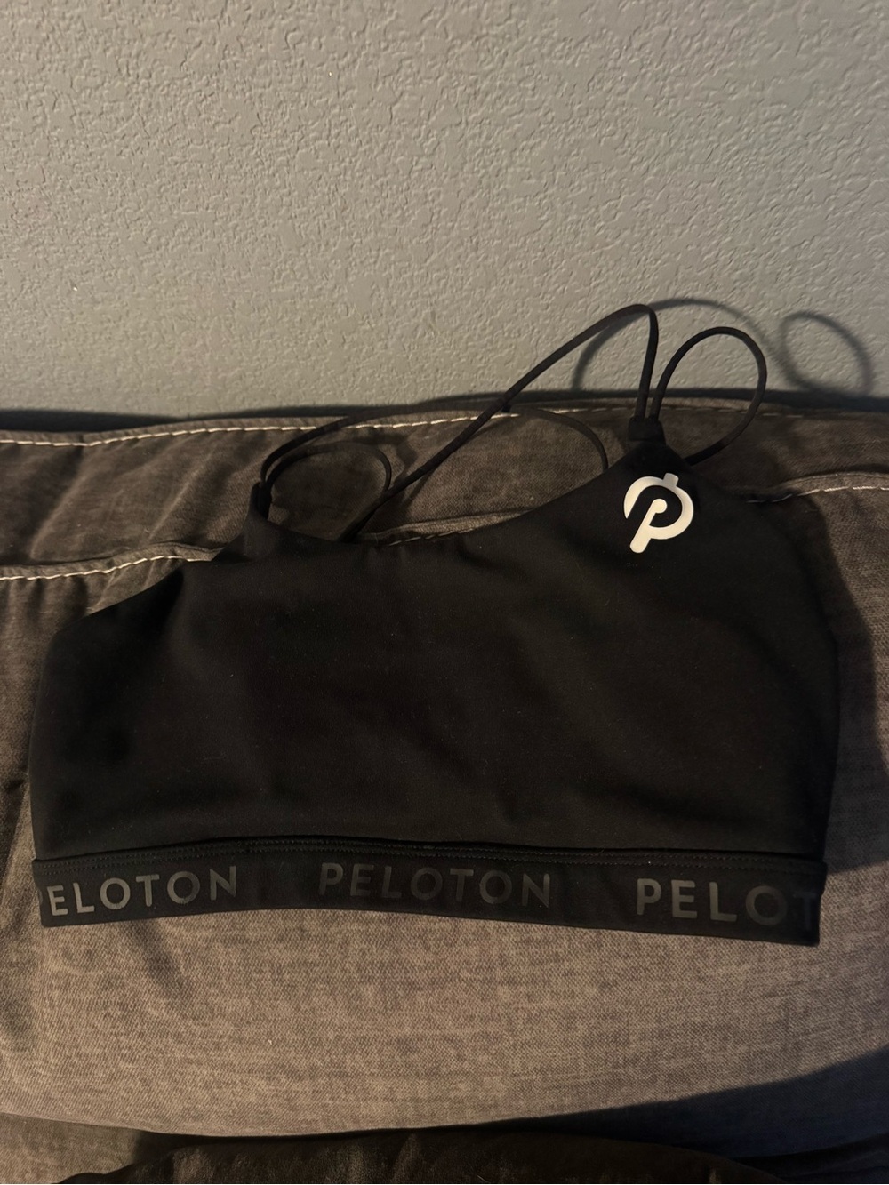 Peloton Black Strappy Sports Crop